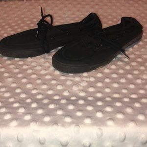 *AUTHENTIC* Polo Black Canvas Boat Slides